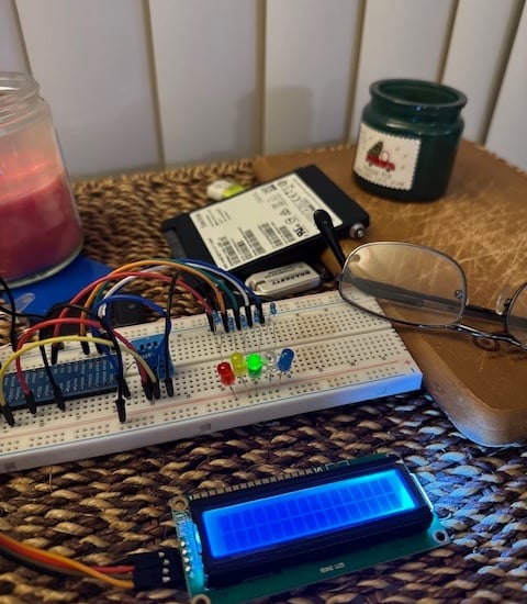 LED temperature gauge using Raspberry Pi and Python code