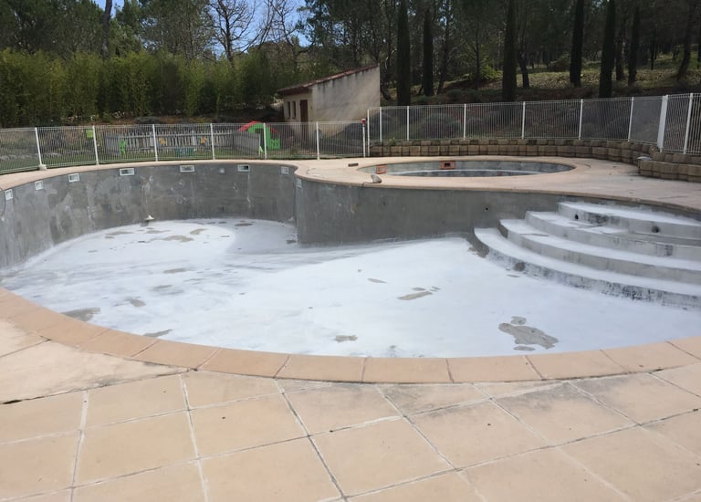 piscine avant Etanchéité 