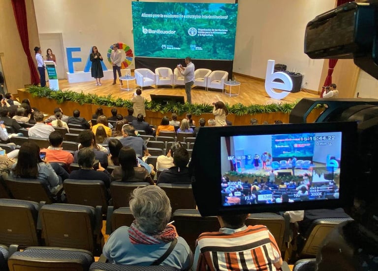 Grabación de evento FAO con publico presente