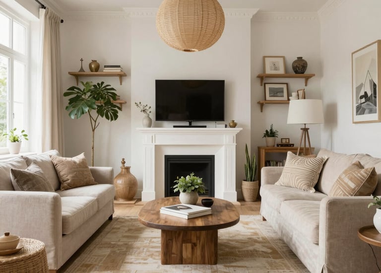 brown and grey room interior