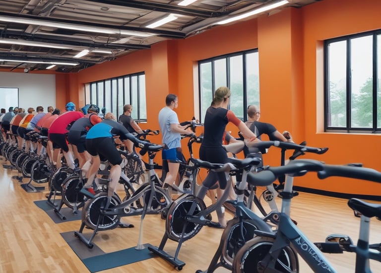 Rows of black meal prep containers are filled with cooked sweet potatoes and slices of turkey, arranged neatly. The containers are placed on a large surface in what appears to be a commercial kitchen setting.