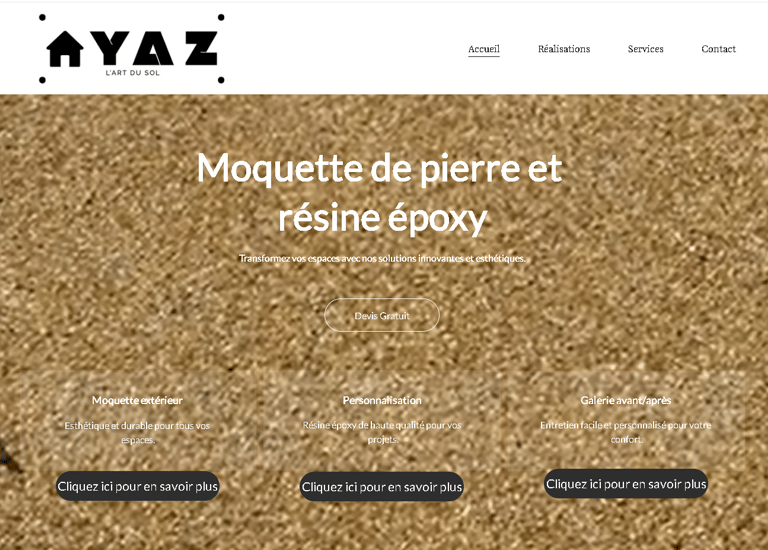Aperçu d’une réalisation IT Consulting : création du site vitrine ayazlartdusol.fr pour une entrepri