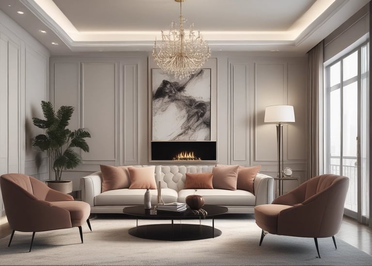 Spacious interior with wooden paneling covering the walls and floors, creating a minimalist and modern aesthetic. Large windows on the right side allow natural light to brighten the space. The design is sleek with clean lines, and there are several chairs positioned in an upper section.