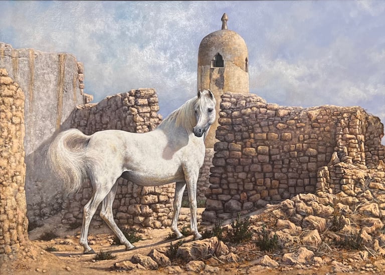 Horse Painting By Maamar Tazi