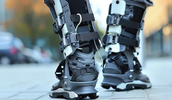 a person wearing a pair of knee - high boots and a pair of knee -