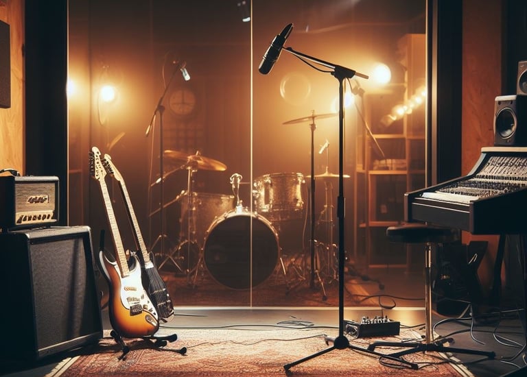 Music recording studio photo