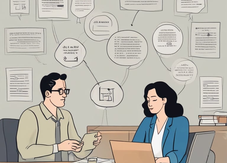 A lawyer preparing legal strategy notes with a pen and paper.