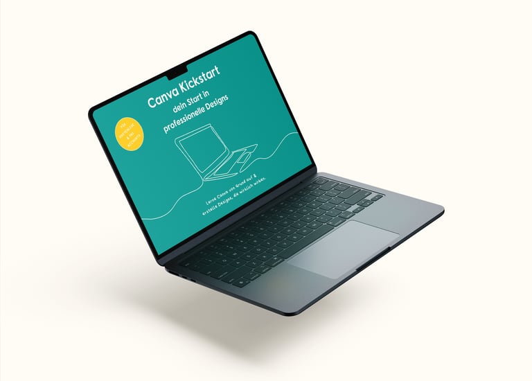 foto des online kurses auf einem laptop