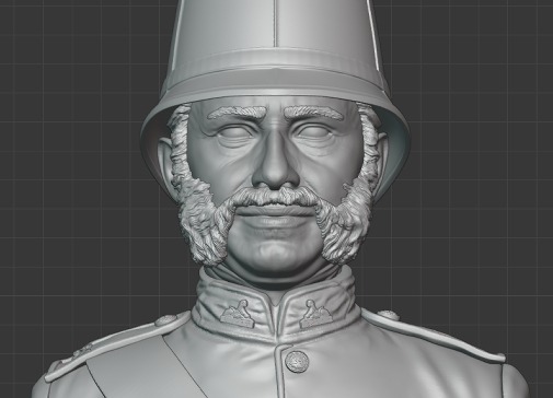1/9 scale BritishColor sergeant, 24th Regiment of Foot, Zulu Wars 1879, 3D digital sculpt for histor