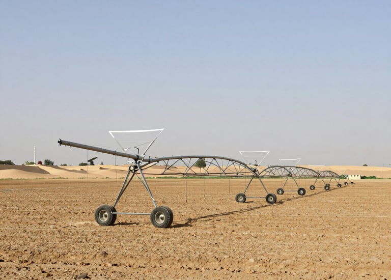 Greenhouses and horticulture areas in the Middle East being prepared using GPS levelling technology.