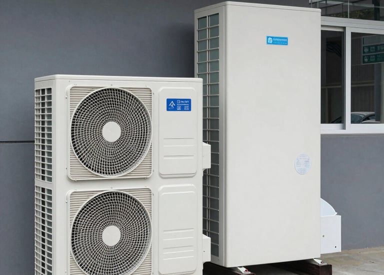 Retail store showcasing illuminated displays and network wiring.