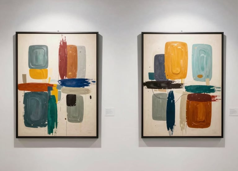 A dynamic installation piece blending traditional African motifs with modern materials.