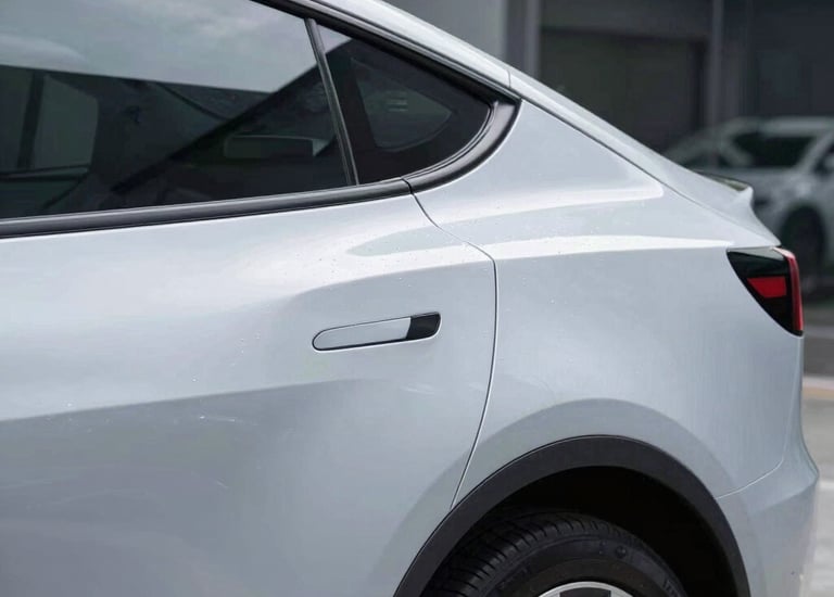 A vibrant industrial machine coated in deep, glossy specialty paint.