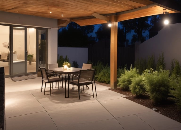 A sturdy concrete slab foundation ready for construction.