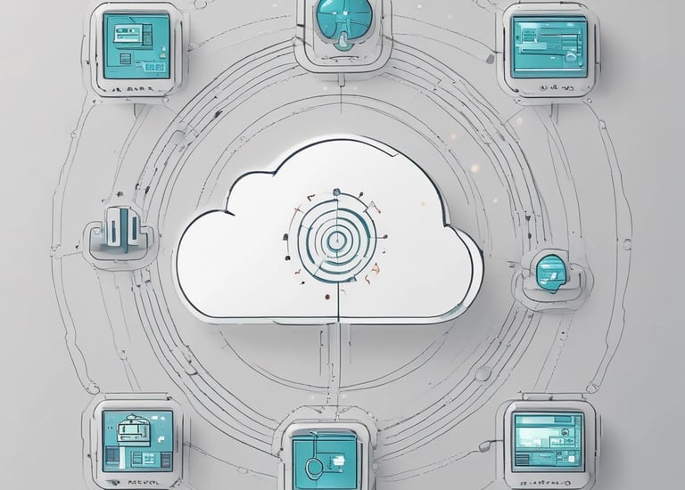 Dynamic flow of digital nodes and connections forming a glowing network