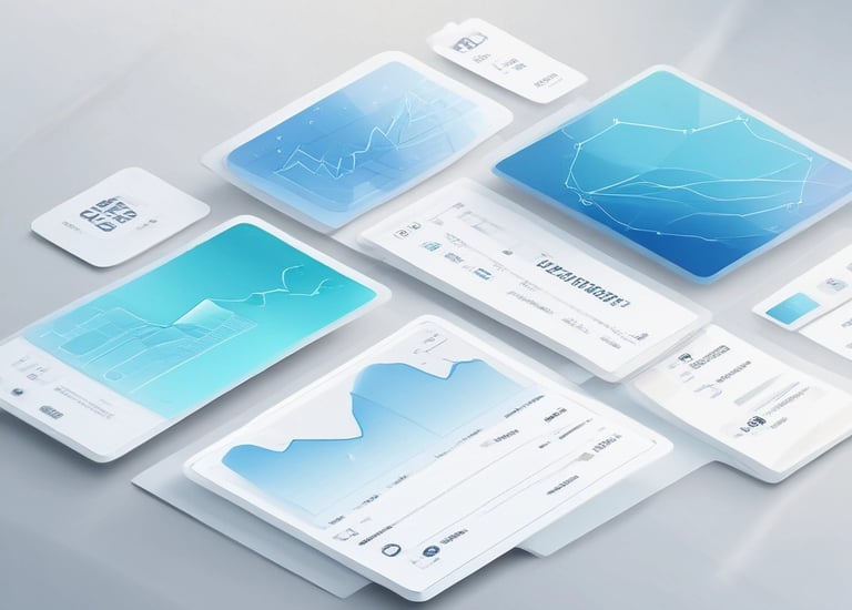 A dashboard displaying analytics and performance metrics on a desktop screen.