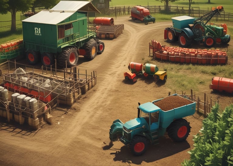 A sunlit orchard with rows of apple trees heavy with ripe fruit.