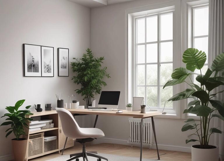 Modern living room with cozy home accessories displayed stylishly.