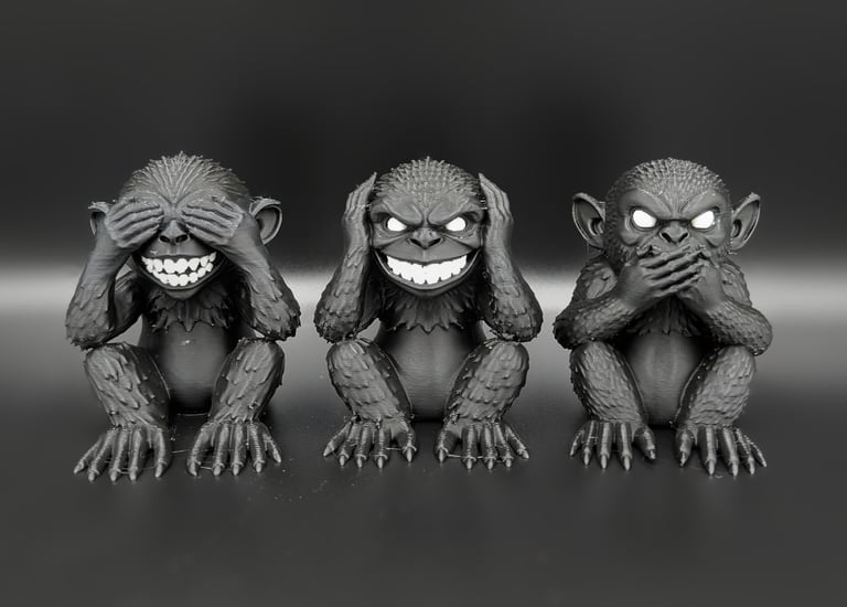 Three Wise Gremlins - Design Deadmoon Designs