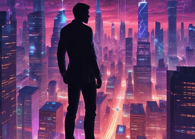 A sleek construction site at dawn with cranes silhouetted against the sky.