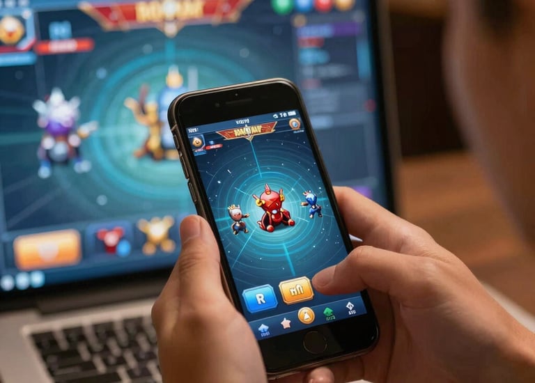 Visual of a gamified loyalty program interface with cashback and rewards.
