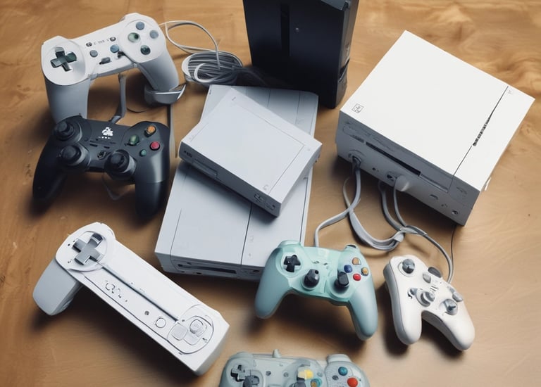 Gaming console opened up with tools and parts laid out neatly.