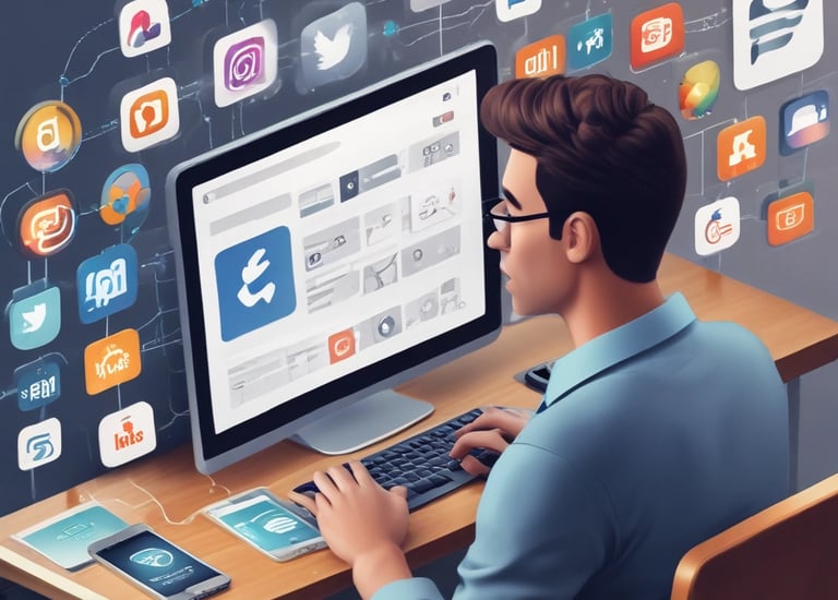 Researchers analyzing customer behavior data on multiple screens.