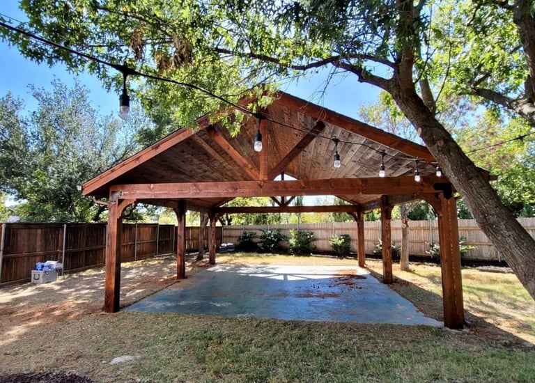 Massive Brown Cedar Patio