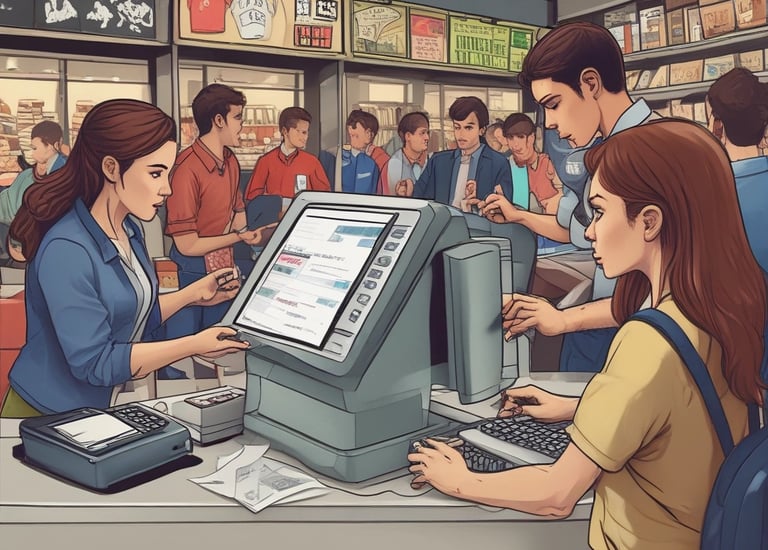 A team of developers collaborating on a software project in a modern office.