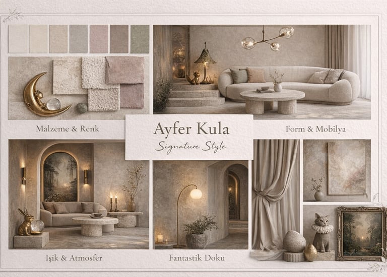 La Féra Interior Design konsept geliştirme ve iç mimari moodboard çalışması