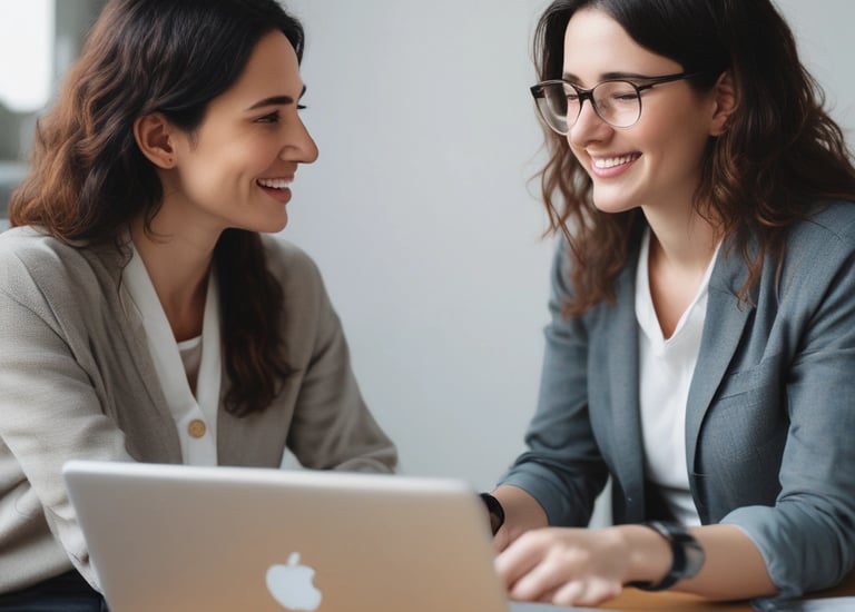 A confident woman smiling while reviewing her budget with golden light illuminating her workspace.