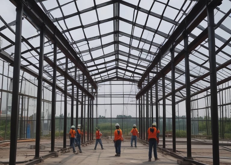 Side view of a sleek prefab house with large panoramic windows.