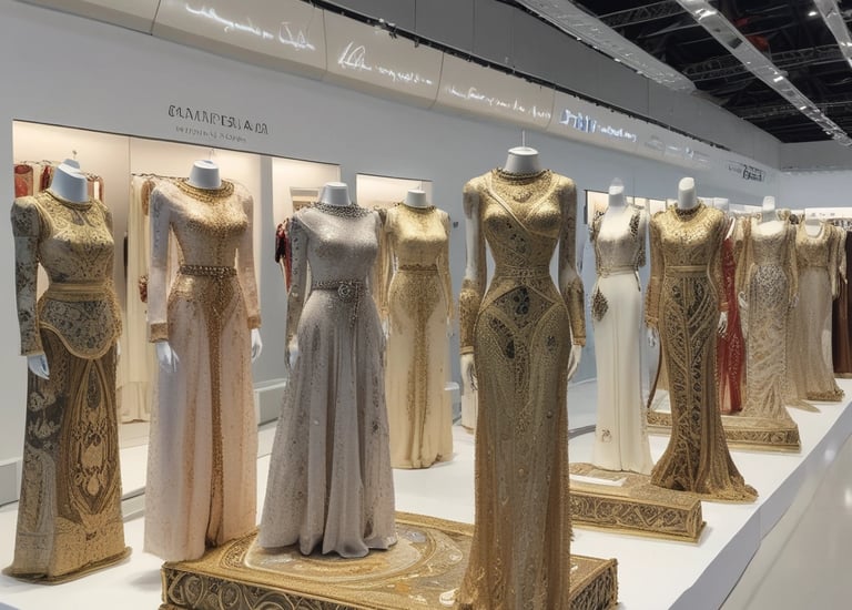 A bustling GITEX exhibition hall filled with tech displays and engaged visitors.