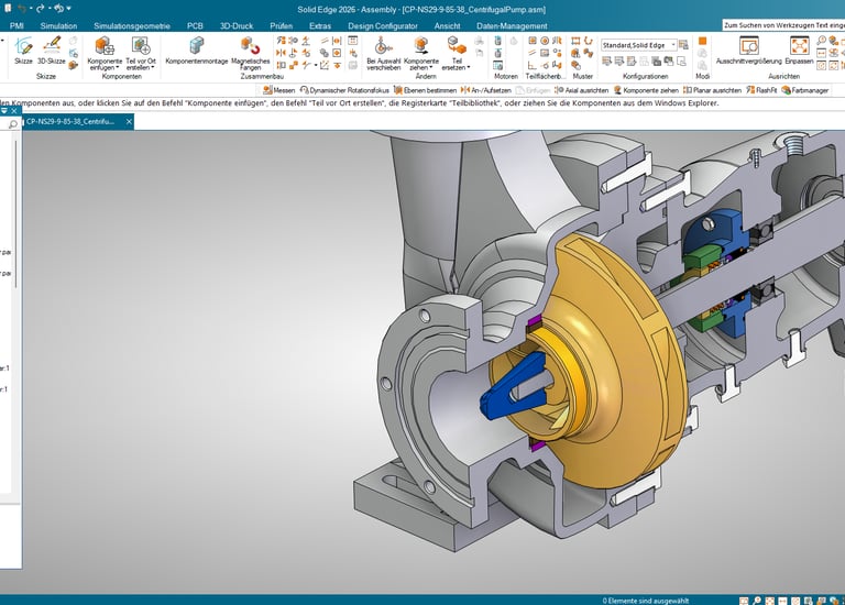 3D CAD Design Centrifugal Pump 