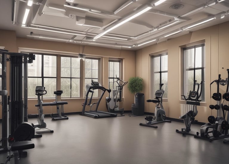 Office space with fresh modern design and ergonomic furniture