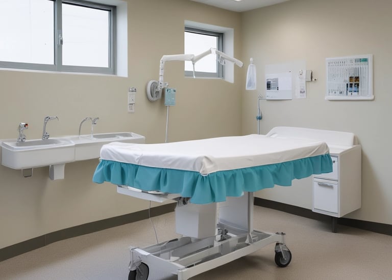 High-speed internet routers being configured in a hospital.