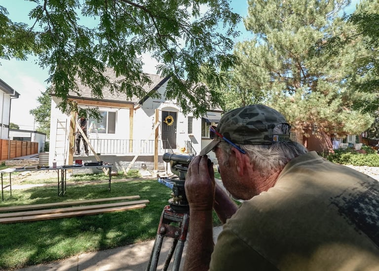 A videographer films a custom home remodeling project by Dennis Brewer Construction in Denver.