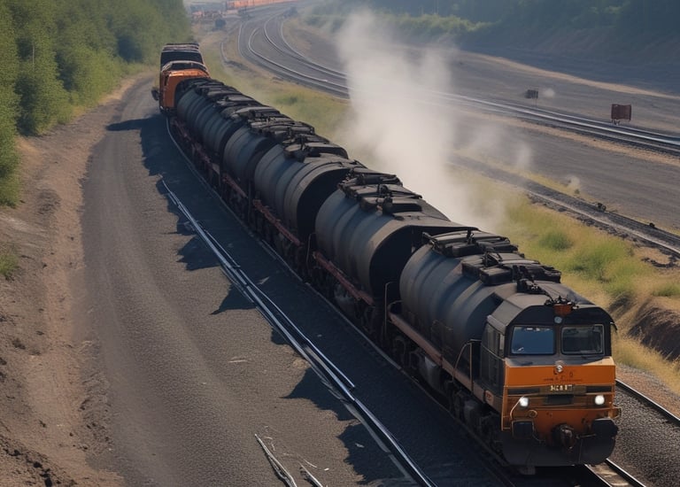 Piles of coal and neatly bundled firewood ready for export.