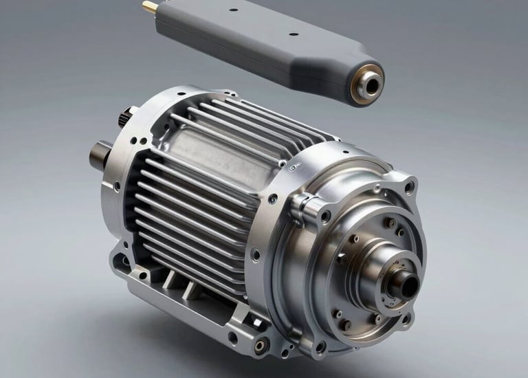 Close-up of a gate motor battery being replaced by a technician.