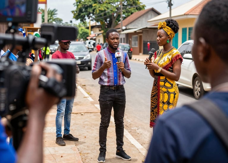 A vibrant cityscape at dusk, reflecting the urban vibe of the music.