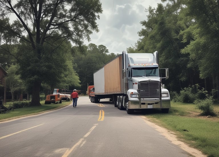 A sturdy Tankdog truck loaded and ready to hit the road at sunrise.