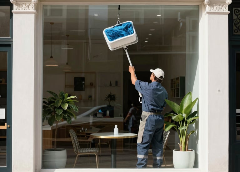 Dumpster pad area cleaned thoroughly, free of debris and stains.