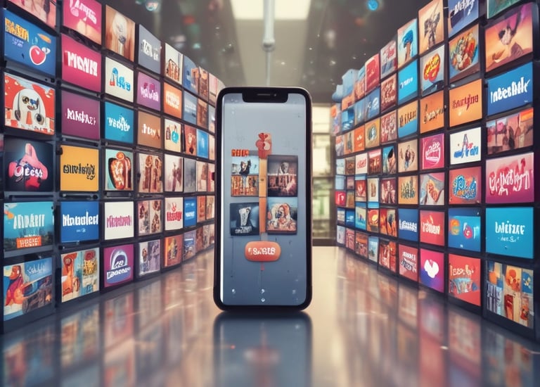 An interactive ecommerce platform display.