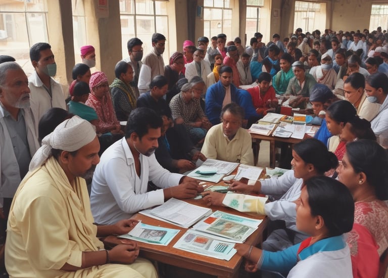 Volunteers leading a biodiversity campaign in a vibrant natural habitat.