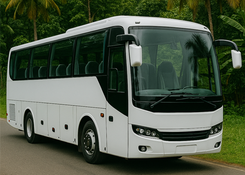 Large tourist bus for group tours and long-distance travel in Sri Lanka