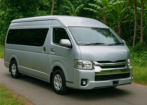 Spacious tour van for family transport and group travel across Sri Lanka