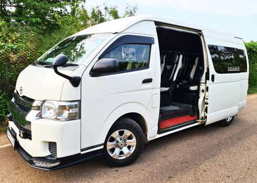 Spacious tour van for family transport and group travel across Sri Lanka