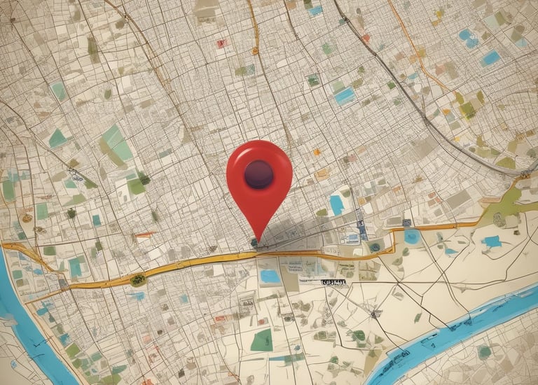 Close-up of topographic instruments measuring land contours.