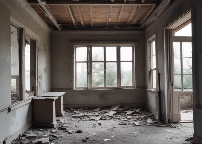 A clean, empty room after a thorough clearance by Pioneer Clearance staff.