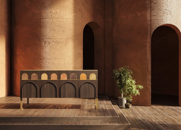 Giulia Sbrogiò | designer - madia - radica - borsato interior - augusto - mobile augusto